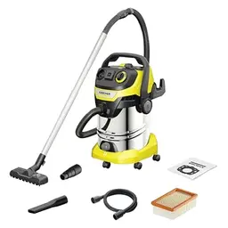 Kärcher WD 6 P S Nass-/Trockensauger 30 l Edelstahl mit Filterreinigung & Saugschlauch 2,2 m