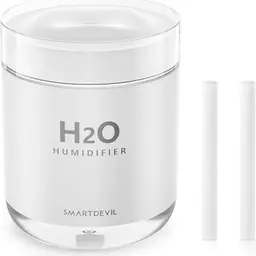 SMARTDEVIL Luftbefeuchter 500 ML - Tragbarer Mini Luftbefeuchter für Schlafzimmer, Büro und Yoga