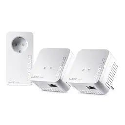 devolo Magic 1 WiFi Mini Multiroom Kit - Powerline Adapter bis 1.200 Mbit/s mit WLAN Verstärker, 1x LAN, Weiß
