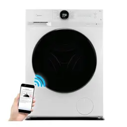 Midea MF200W Waschmaschine 10KG mit Inverter Motor, Steam Care, Nachlegefunktion und APP-Steuerung, Weiß