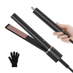 Mini Glätteisen 2 in 1 für Reise & Kurzhaar | Kompakter Haarglätter mit Schnellaufheizung | Ideal für Pony & präzises Styling