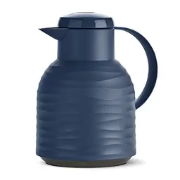 Emsa Samba Wave Isolierkanne 1,0 Liter - 12h heiß/24h kalt - 100 % dicht - Wave Navy