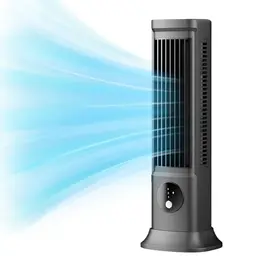 Goshyda Blattloser Tischventilator 10 Zoll – Tragbarer, leiser Ventilator mit 3 Geschwindigkeiten