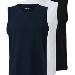 s.Oliver Herren T-Shirt in Blau, Schwarz, Weiß - XXL