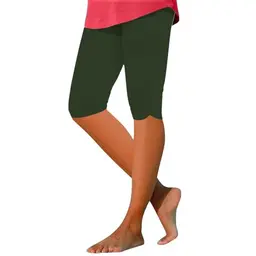 IQYU 3/4 Schlafanzughose Damen - Baumwolle Sportleggings für Sommer Outdoor & Jogging