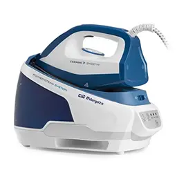 Orbegozo VP 8600 Dampf- und Trockenbügelstation, 2 Betriebsmodi, Selbstreinigung, 2 l Wassertank, 2400 W, Weiß-Blau