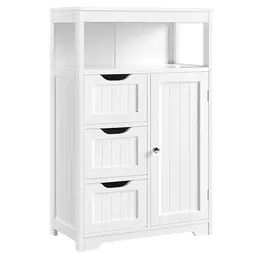 Yaheetech Badezimmerschrank mit 3 Schubladen und Ablage, ideal für Wohnzimmer, Küche und Flur