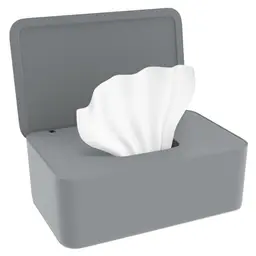 Feuchttücher Box für Baby und Erwachsene, grau, ideal für Zuhause, Büro und unterwegs