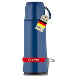 Helios Elegance Thermoskanne 0,5L in Taubenblau – Hält Getränke lange heiß und kalt