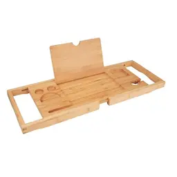 TARUNMO Faltbare Bambus Badewanne mit Sprudelfunktion für den Außenbereich, 62-93 cm