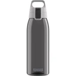 Sigg Tritan Trinkflasche Total Color ONE Anthracite 1L - Auslaufsicher und Spülmaschinenfest - Grau