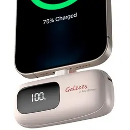 Galeces 5000mAh Mini Powerbank, 20W Schnellladung, USB C, Kompatibel mit iPhone, Samsung, Huawei, iPad (Rosa)