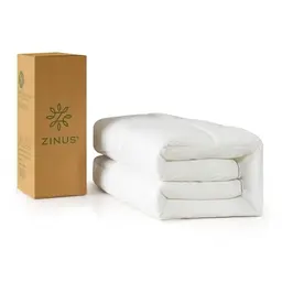 Zinus Bambus-Matratzenauflage 140x200 cm – 5 cm dick, Maschinenwaschbar und hypoallergen