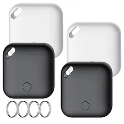 Air Tag Schlüsselfinder, Smart Tag für Apple Wo ist? APP, Lauter 100dB Piepton, Weltweite Verfolgung, 4er Pack