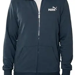 PUMA Sweatjacke Herren, Sportjacke ohne Kapuze, Statement Deluxe Edition, Dark Night, M