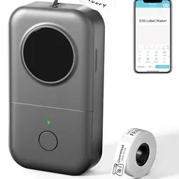 Phomemo D30 Etikettendrucker - Tragbares Bluetooth Etikettiergerät für Zuhause, Büro und Schule - Grau