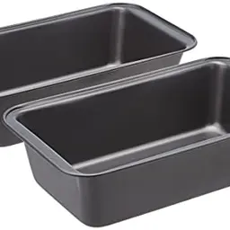 Amazon Basics Brotbackform Rechteckig, 2er-Pack, antihaftbeschichtet, 27x15x7 cm