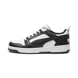 PUMA Rebound V6 Low Unisex Sneaker, Weiß/Schwarz, Größe 41 EU