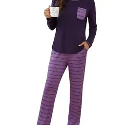 Demegimi Damen Schlafanzug Herzchen Pyjama Set, Baumwolle, Langarm, Zweiteiliger Hausanzug