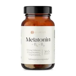 Melatonin 0,5 mg mit Vitamin B6 & B12 – 365 Tabletten – GMO-frei