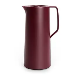 Emsa Motiva Isolierkanne 1L - Weinrot, Nordisches Design, 12h heiß, 24h kalt