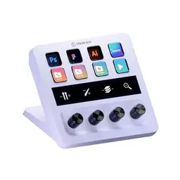Elgato Stream Deck + White, Audio-Mixer und Controller für Streaming und Gaming, mit Touch-Leiste und Reglern, für Mac und PC