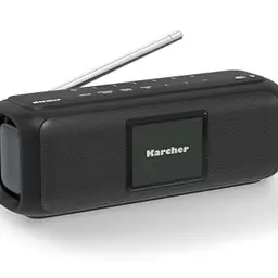 Karcher DAB Go tragbarer Bluetooth Lautsprecher & Digitalradio Schwarz mit Farbdisplay und Akku