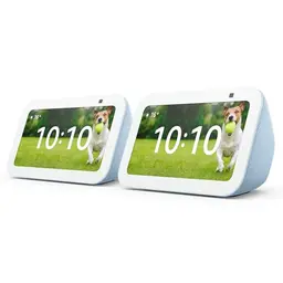 Echo Show 5 (Neueste Generation) – Kompakter smarter Touchscreen für Smart Home & mehr, Graublau, mit Alexa, 2er Pack