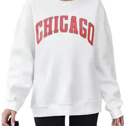 UMIPUBO Damen Sweatshirt Casual Vintage Rundhals Oversized Pullover (Weiß, XXL)