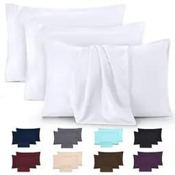 Utopia Bedding Kissenbezug Set 30x50 - 4er Set aus 100% Mikrofaser - Schmutzabweisend - Weiß