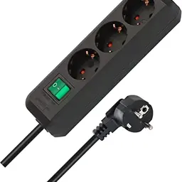Brennenstuhl Eco-Line 3-fach Steckdosenleiste mit Schalter und 1,5m Kabel (schwarz)