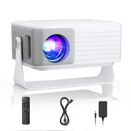 AKIYO O1 Mini Beamer - 1080P, 15000L, 360° drehbar, für Heimkino & Outdoor, kompatibel mit Smartphone/TV Stick/HDMI/USB