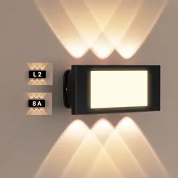 STASUN DIY Hausnummer Wandleuchte, moderne LED Wandlampe für Innen/Außen, warmweißes Licht, ideal für Wohnzimmer, Schlafzimmer, Korridor