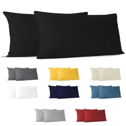 Dreamzie Kissenbezug 40 x 80 cm (2er Set) - Schwarz - Hypoallergen und resistent