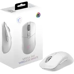 MSI Versa 300 Wireless White Gaming-Maus – 8000 DPI, 6 Tasten, RGB, 50 Stunden Akkulaufzeit