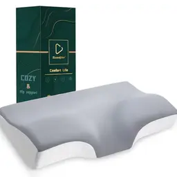 Ecosafeter Memory Foam Kopfkissen mit Bambus-Bezug, ergonomisch, für Seitenschläfer & Rückenschläfer, orthopädisches Design