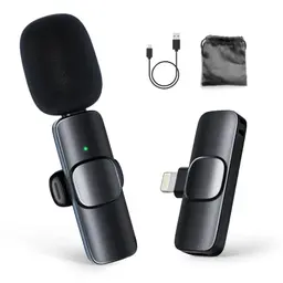 Moman Kabelloses Lavalier-Funkmikrofon für iPhone und iPad, 120m Reichweite, Noise Canceling