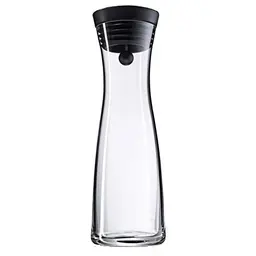 WMF Basic Wasserkaraffe aus Glas, 1 Liter, mit Silikondeckel
