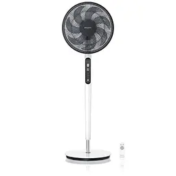 Brandson DC Standventilator ECO - Preisträger 2025 - Fernbedienung - Leiser Betrieb - Oszillation - Timer - 9 Stufen - Weiß