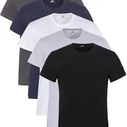 Lower East Basic Rundhals T-Shirts für Herren, 3er/5er/10er Pack, 100% Baumwolle, viele Farben
