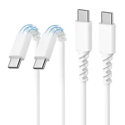 USB C Schnellladekabel 60W - 2 Stück (2m jeweils) für iPhone, Samsung Galaxy, Pixel, iPad und MacBook
