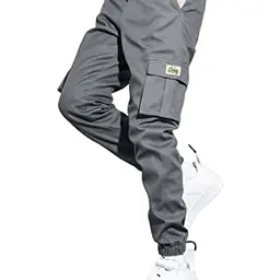 Elegancity Herren Jogginghose Grau Cargohose Sporthose mit 6 Taschen