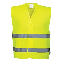 Portwest Warnschutzweste mit zwei Reflexstreifen, Größe XX/3X, Farbe Gelb