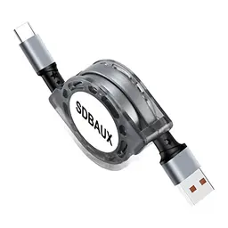 USB C Kabel 1M, Schnellladekabel für iPhone, Samsung, Huawei, LG, Sony, Switch – einziehbar