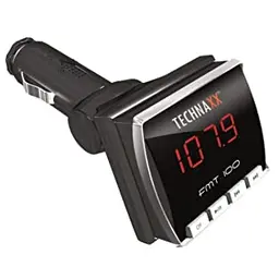 Technaxx FM-Transmitter Auto-Radioadapter mit SD-Karten & USB, LC-Anzeige, MP3, ca. 3 m Reichweite, Fernbedienung
