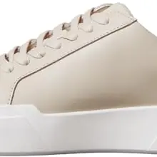 Calvin Klein Damen Chunky Leder Sneaker, Elfenbein, Größe 37