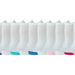 Amazon Essentials Damen No-Show-Socken aus Baumwolle, 10 Paar, Weiß, 36-39.5