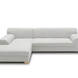DOMO. collection Ecksofa Tinos, kleines Schlafsofa L-Form mit Schlaffunktion, silber, 273 x 157 x 74 cm