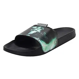 PUMA Unisex Leadcat FTR Schiebe-Sandalen, Schwarz/Grün, 40.5 EU