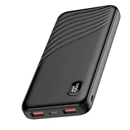 Kleine 10000mAh Power Bank - Tragbares Ladegerät mit USB-C & LED Anzeige für iPhone, Samsung, Huawei, Xiaomi, iPad